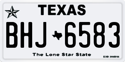 TX license plate BHJ6583