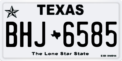 TX license plate BHJ6585