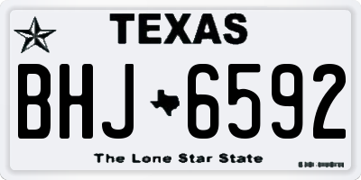 TX license plate BHJ6592