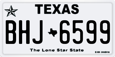 TX license plate BHJ6599