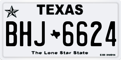 TX license plate BHJ6624