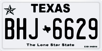 TX license plate BHJ6629