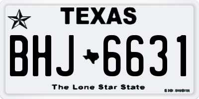 TX license plate BHJ6631
