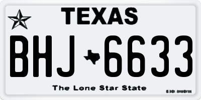 TX license plate BHJ6633