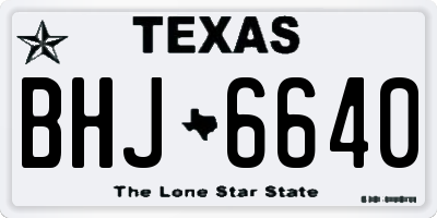 TX license plate BHJ6640