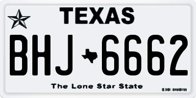TX license plate BHJ6662