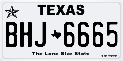 TX license plate BHJ6665
