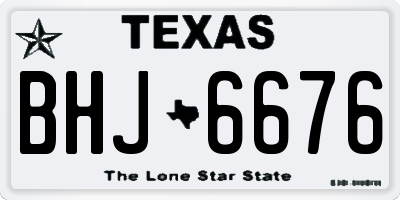 TX license plate BHJ6676