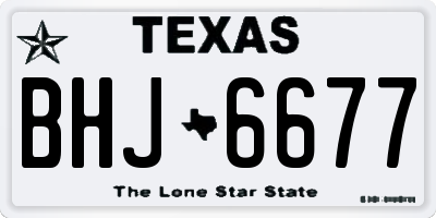 TX license plate BHJ6677