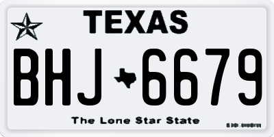 TX license plate BHJ6679