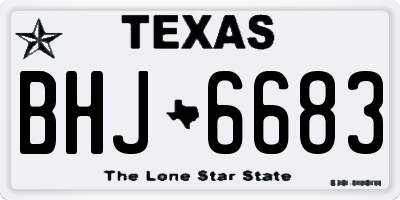 TX license plate BHJ6683