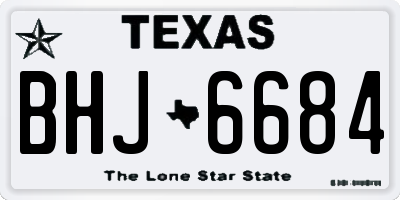 TX license plate BHJ6684