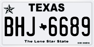TX license plate BHJ6689