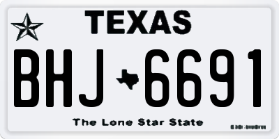 TX license plate BHJ6691