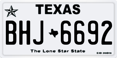 TX license plate BHJ6692