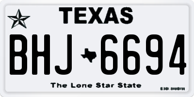 TX license plate BHJ6694