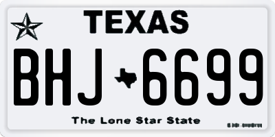 TX license plate BHJ6699