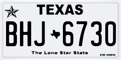 TX license plate BHJ6730