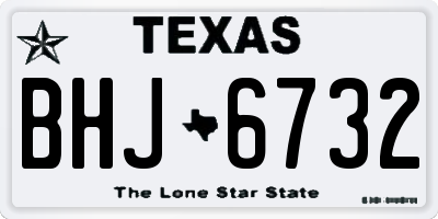 TX license plate BHJ6732