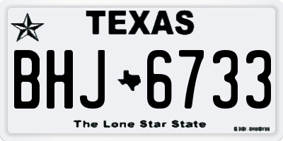 TX license plate BHJ6733