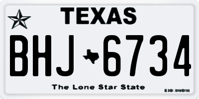 TX license plate BHJ6734