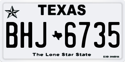 TX license plate BHJ6735