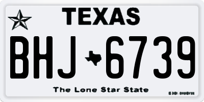 TX license plate BHJ6739