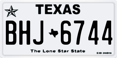 TX license plate BHJ6744