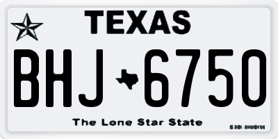 TX license plate BHJ6750