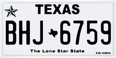 TX license plate BHJ6759