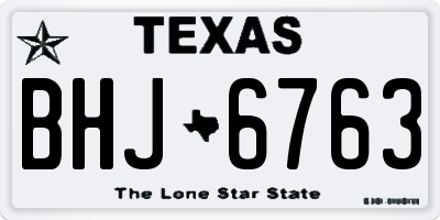 TX license plate BHJ6763