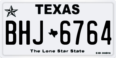 TX license plate BHJ6764