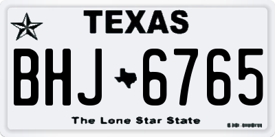 TX license plate BHJ6765