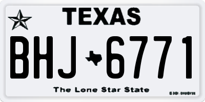 TX license plate BHJ6771