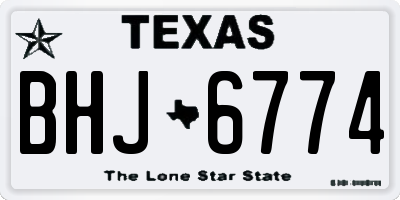 TX license plate BHJ6774