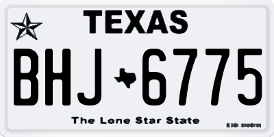 TX license plate BHJ6775