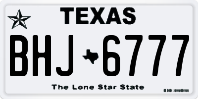 TX license plate BHJ6777