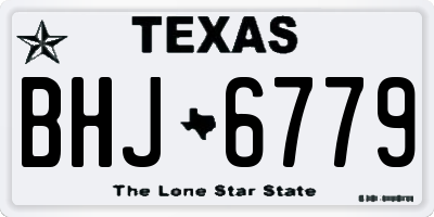 TX license plate BHJ6779