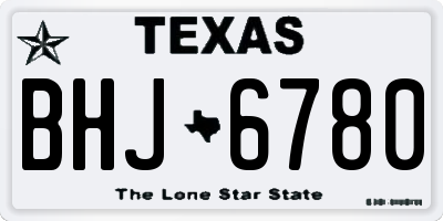 TX license plate BHJ6780