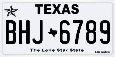 TX license plate BHJ6789