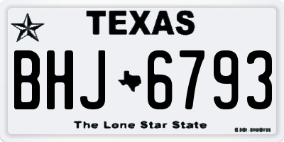 TX license plate BHJ6793
