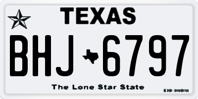 TX license plate BHJ6797