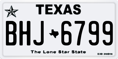 TX license plate BHJ6799