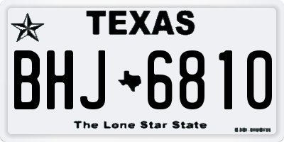 TX license plate BHJ6810
