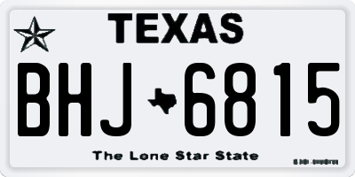 TX license plate BHJ6815