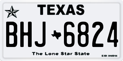 TX license plate BHJ6824