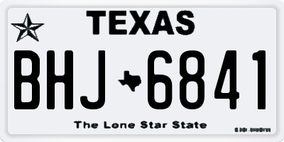 TX license plate BHJ6841