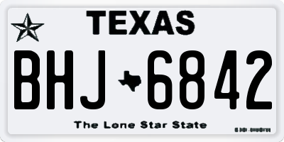 TX license plate BHJ6842