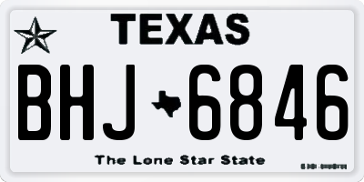 TX license plate BHJ6846