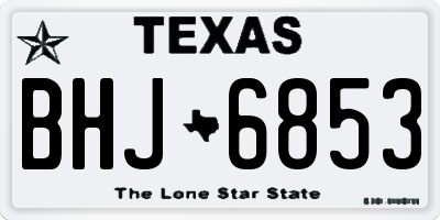 TX license plate BHJ6853